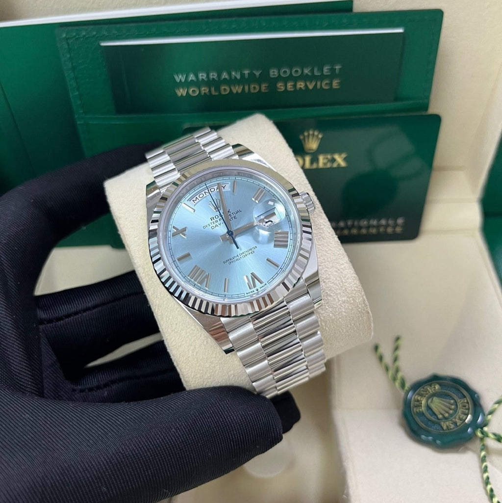 Day-Date Ice Blue Roman