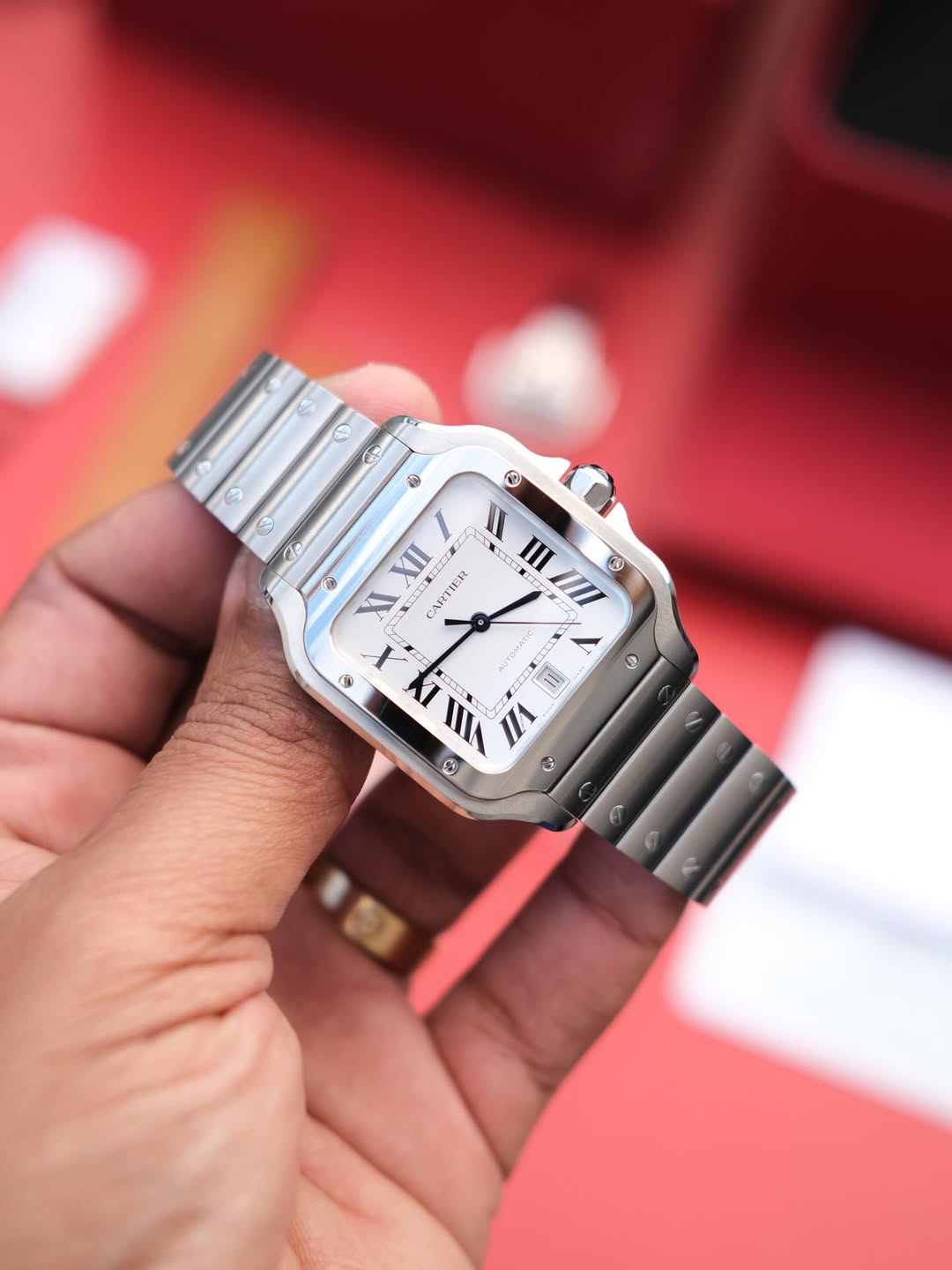 Cartier Santos White Dial
