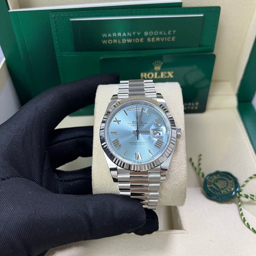 Day-Date Ice Blue Roman