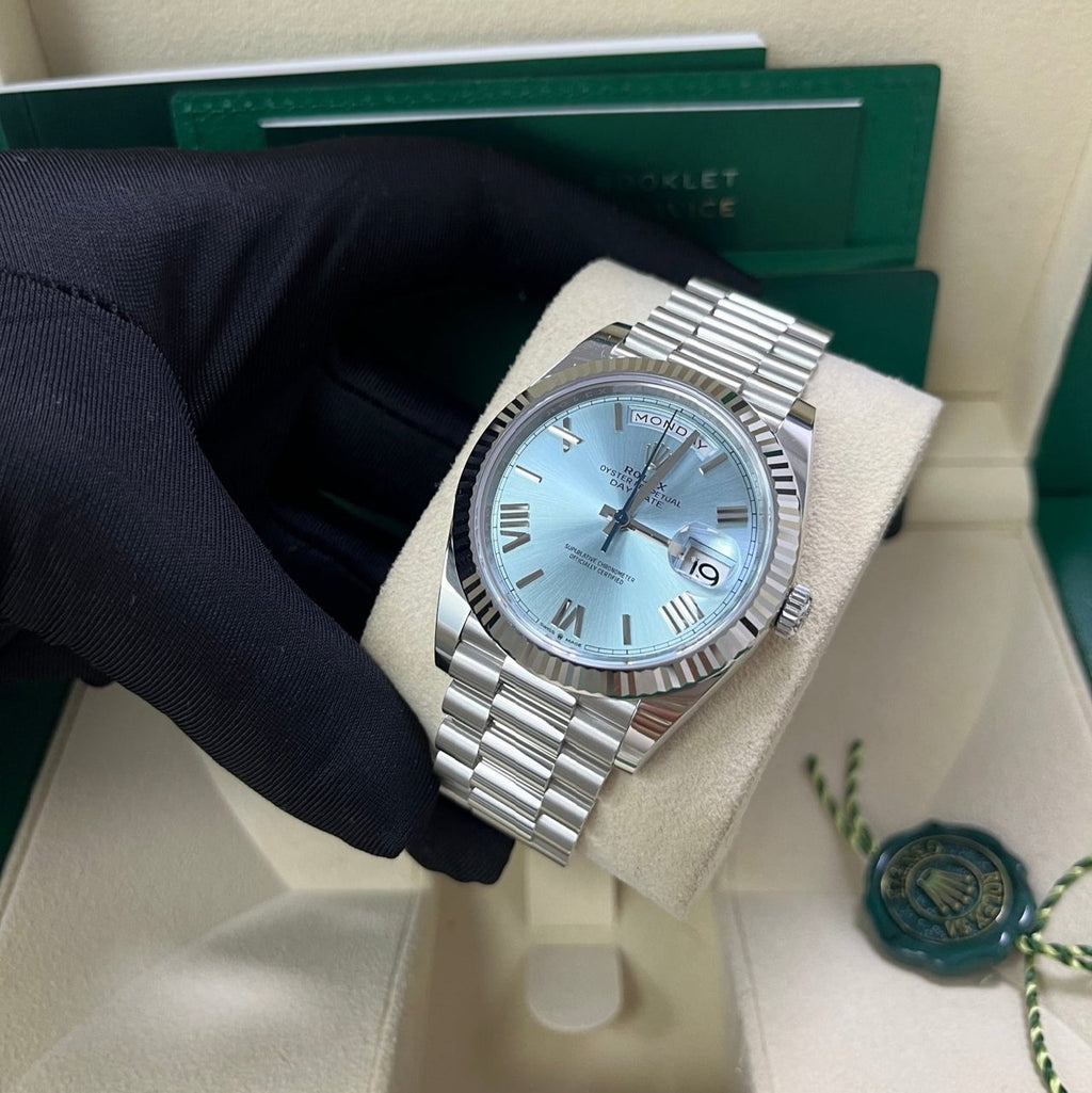Day-Date Ice Blue Roman